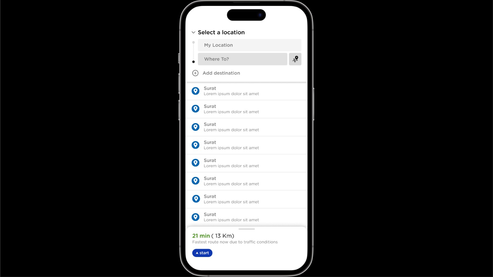 Private land navigation mobile screen 3